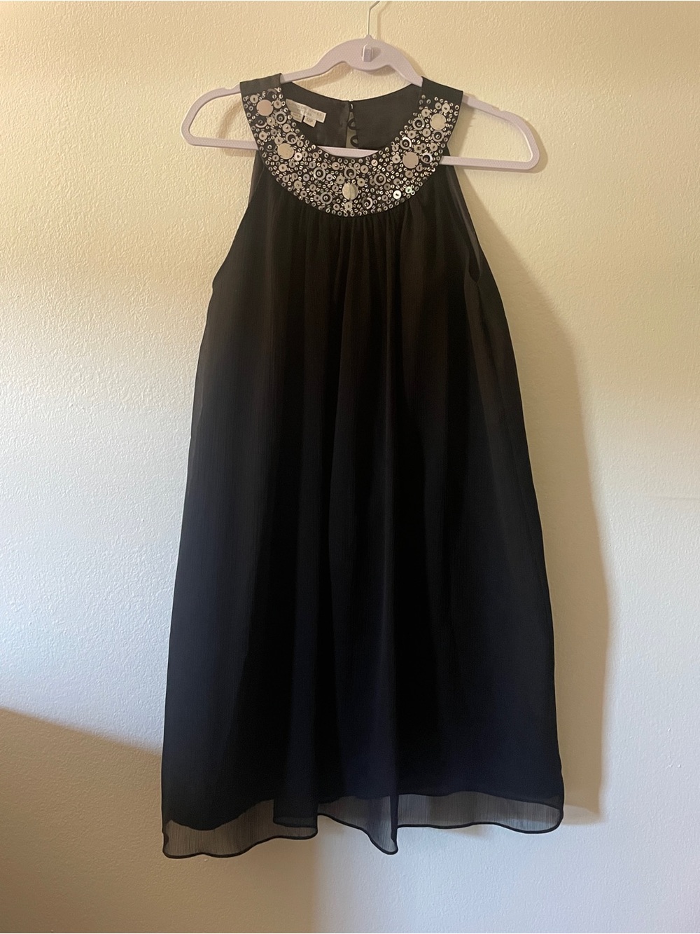 Black Sleeveless Embellished Neck Dress | London Times | Petite